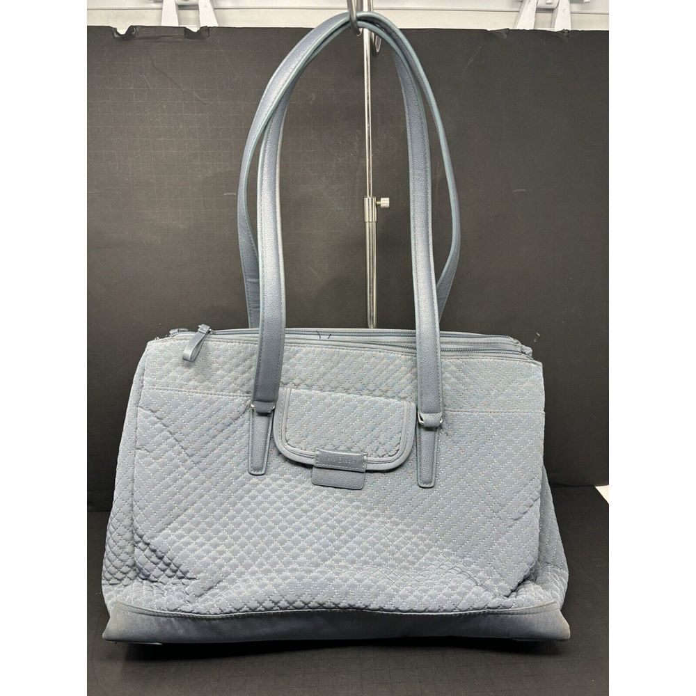 VERA BRADLEY Iconic Commuter Tote in Charcoal Mini Diamond Quilt 23212-541‎